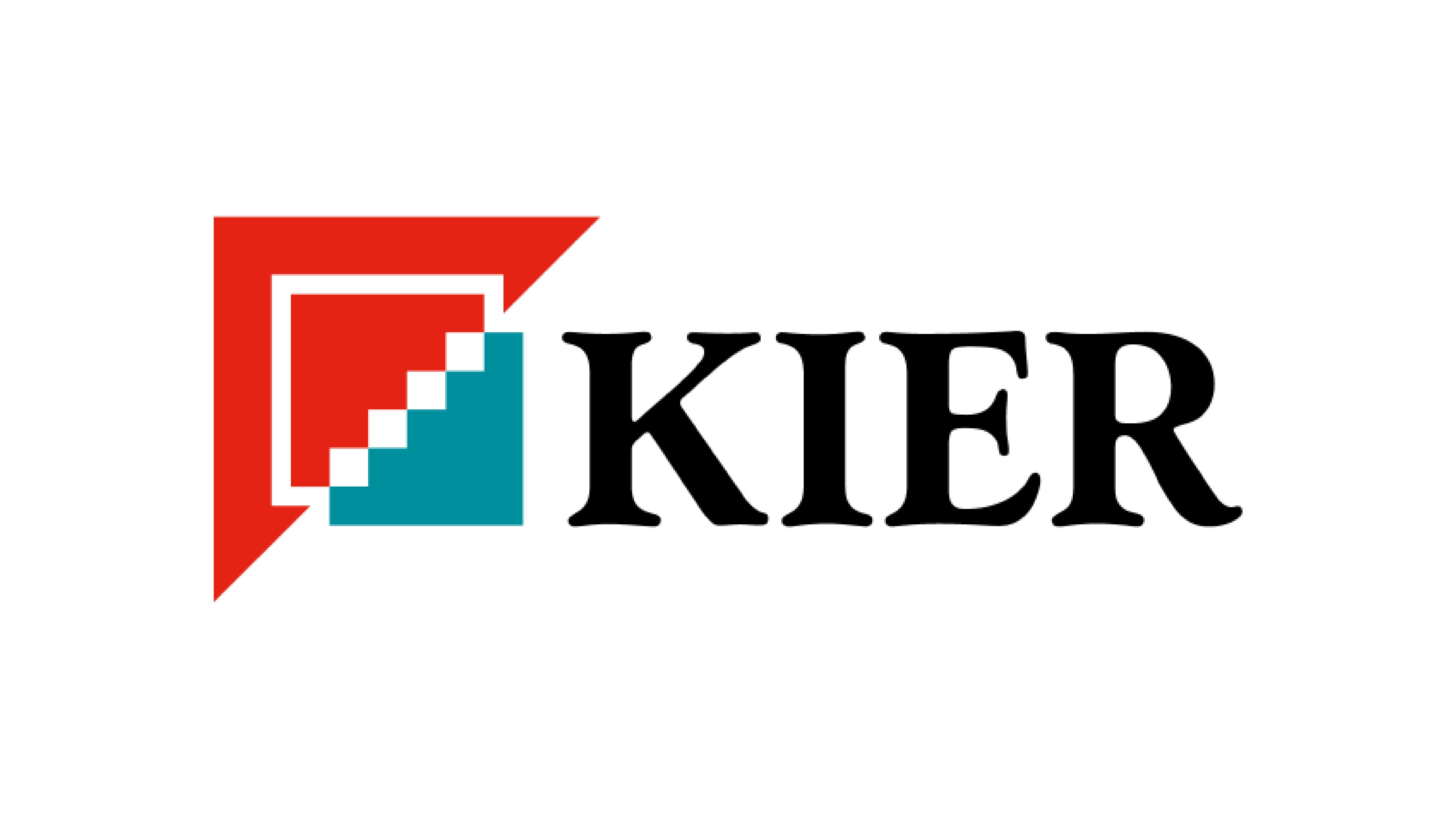 kier group logo on a white background.