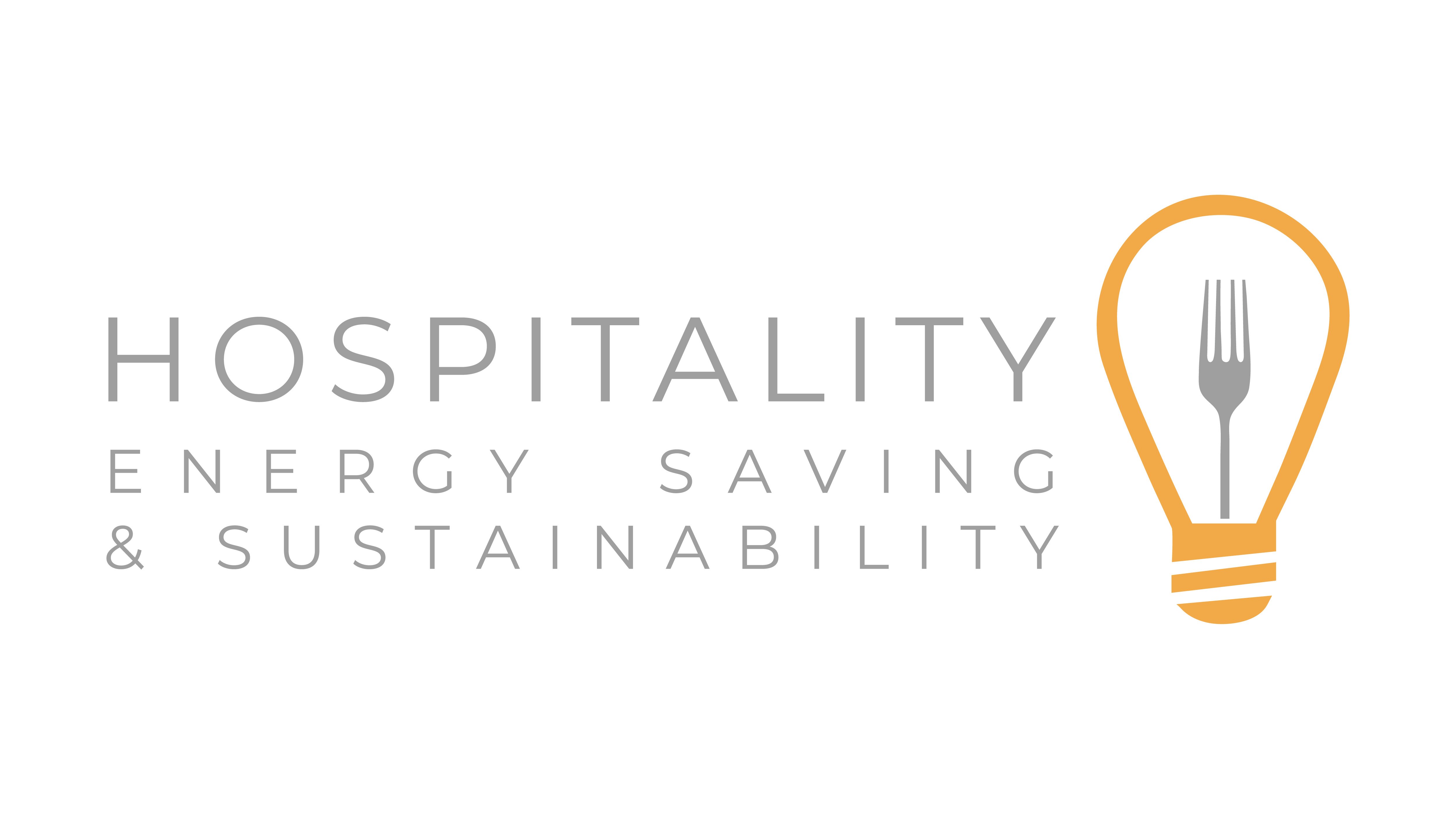 Hospitality Energy Saving & Sustainability logo on a white backgground.