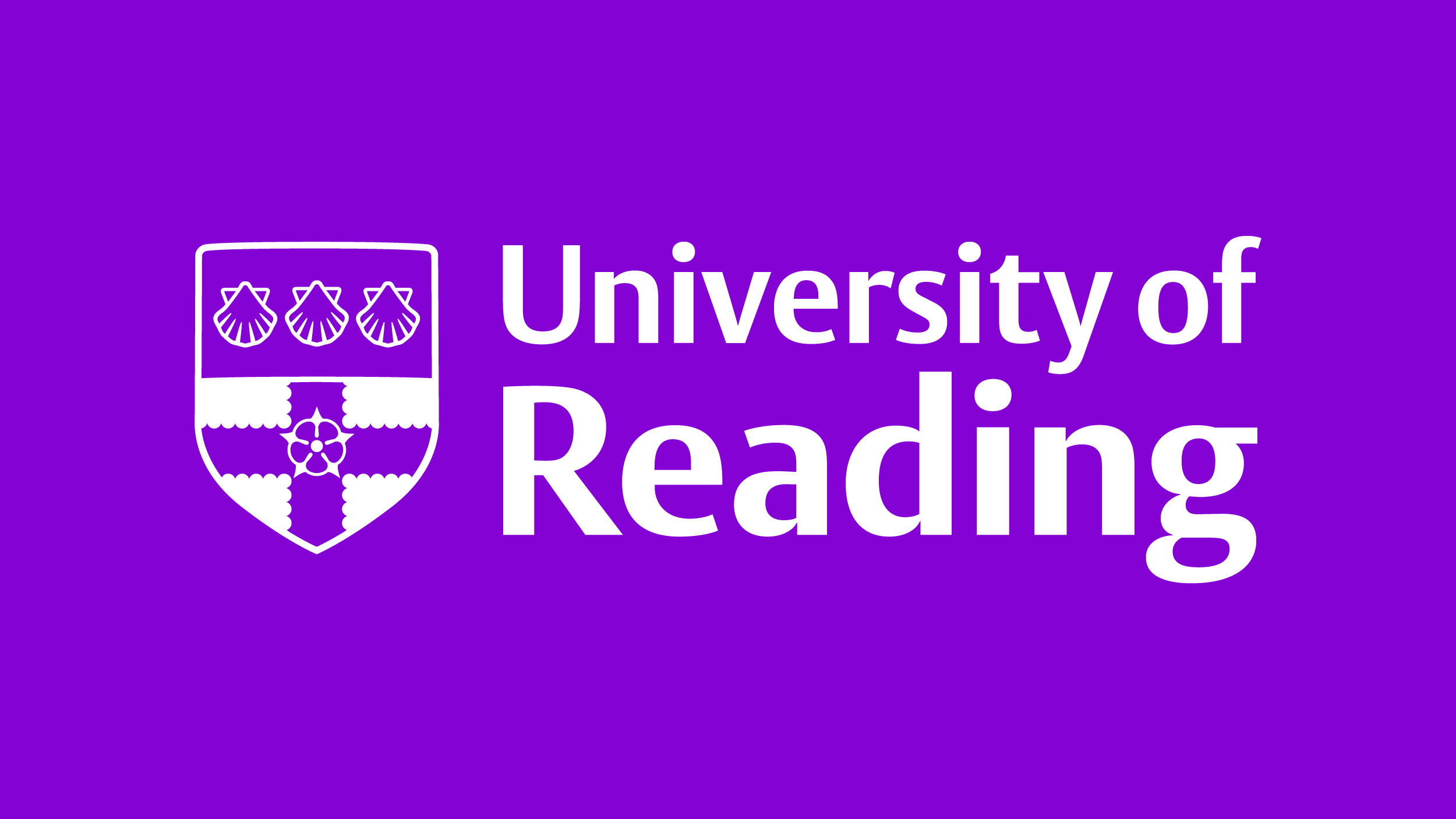 University of Reading logo on a purple background.